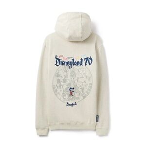 NWT Disneyland 70th Anniversary Mickey Mouse Park Attraction Map Pullover Hoodie